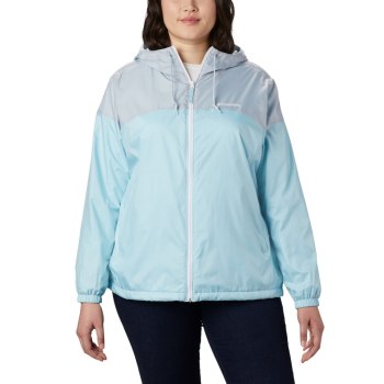 Columbia Flash Forward Lined Windbreaker Plus Size, Chamarras Azules Grises Para Mujer | 542897-FOR